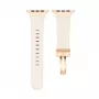 Correa de piel con hebilla de bucle simple para Connect Watch 38/40/41mm blanca