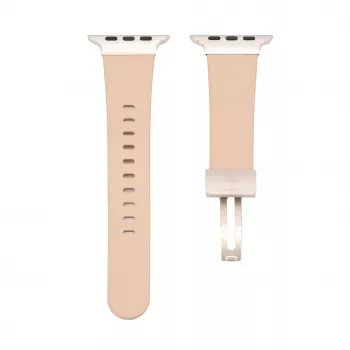 Correa de piel con hebilla de bucle simple para Connect Watch 38/40/41mm rosa