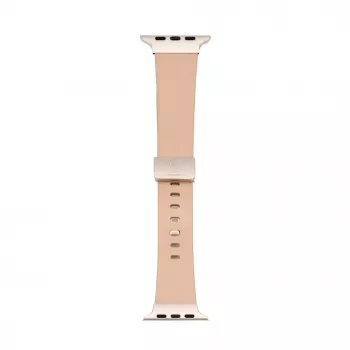 Correa de piel con hebilla de bucle simple para Connect Watch 42/44/45mm rosa