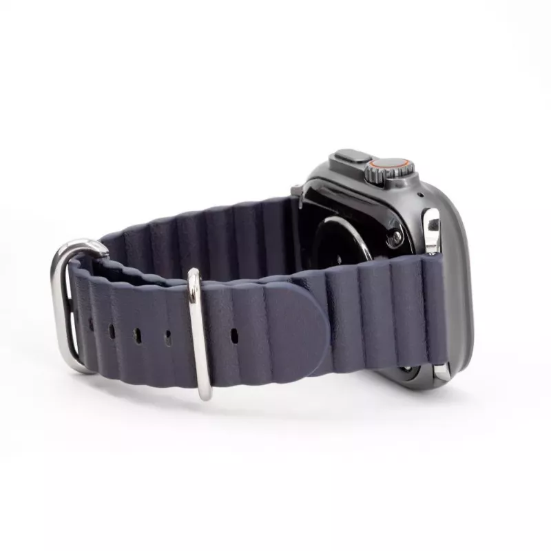 Correa de piel Marine para Connect Watch 42/44/45mm azul marino