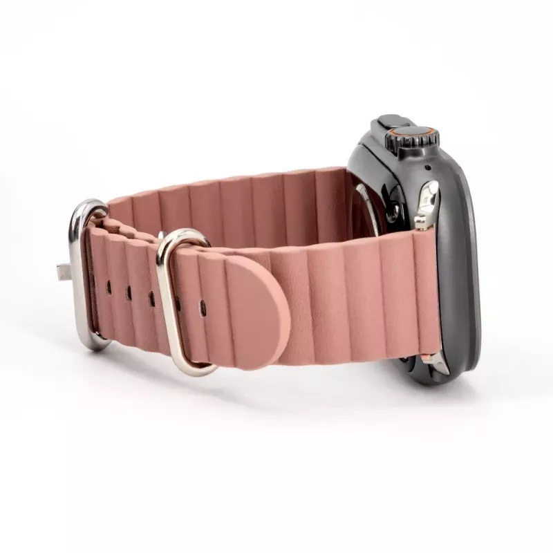 Correa de reloj de piel Marine para Connect Watch 42/44/45mm morado ahumado