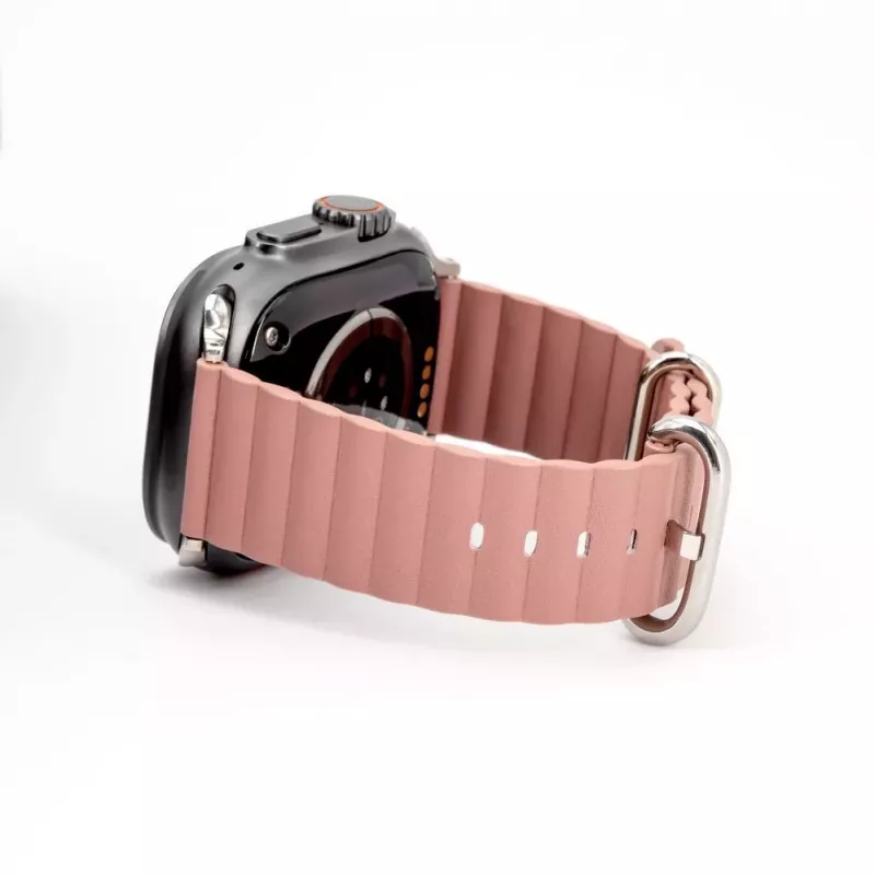 Correa de reloj de piel Marine para Connect Watch 42/44/45mm morado ahumado