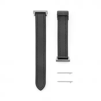 Correa de reloj de silicona y piel con cierre magnético Connect 20mm negra