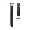 Correa de reloj de silicona y piel con cierre magnético Connect 20mm blanca