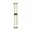 Correa de reloj de silicona y piel con cierre magnético Connect 20mm blanca