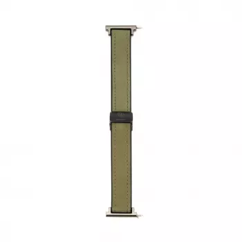 Correa de reloj de silicona y piel con cierre magnético Connect 20mm verde bosque