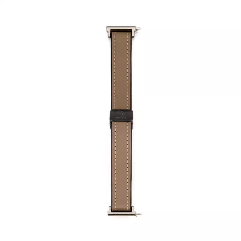 Correa de reloj de silicona y piel con cierre magnético Connect 20mm rojo vino