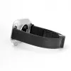 Correa de reloj de silicona y piel con cierre magnético Connect 22mm negra