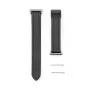 Correa de reloj de silicona y piel con cierre magnético Connect 22mm negra