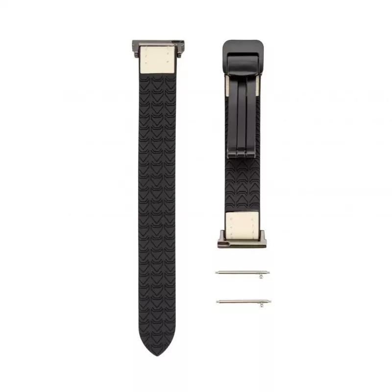 Correa de reloj de silicona y piel con cierre magnético Connect 22mm blanca