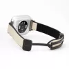 Correa de reloj de silicona y piel con cierre magnético Connect 22mm blanca