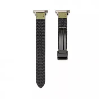 Correa de reloj de silicona y piel con cierre magnético Connect 22mm verde bosque