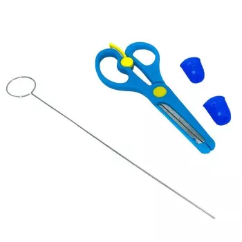 iLike S3 set de accesorios 3en1 para bolígrafo 3D - aguja de limpieza / tijeras / 2 protectores de dedos