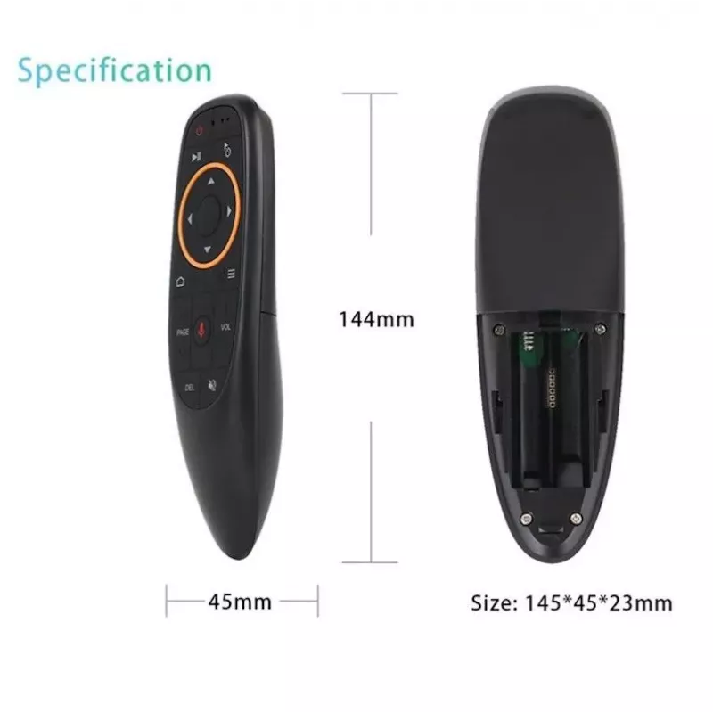 CP G10s air mouse universal para Smart TV - mando inalámbrico / IR con asistente de voz y giroscopio, negro