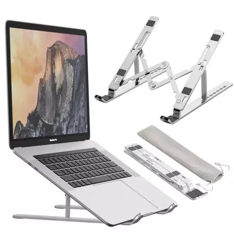 iLike STM1 soporte plegable de metal para portátil de 10-17,3 pulgadas - plateado