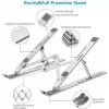 iLike STM1 soporte plegable de metal para portátil de 10-17,3 pulgadas - plateado