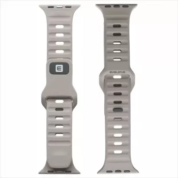 Evelatus correa Sport de silicona para Watch 42/44/45 gris azulado claro