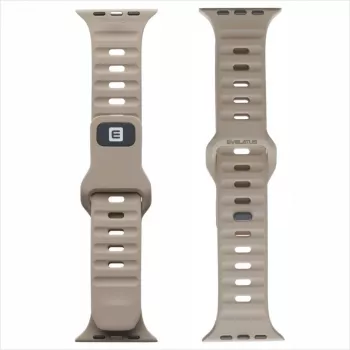 Evelatus correa Sport de silicona para Watch 42/44/45 gris beige
