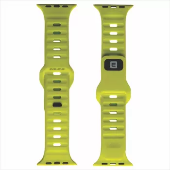 Evelatus correa Sport de silicona para Watch 38/40/41 amarillo ultra