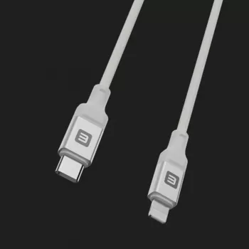 Evelatus Cable USB-C a Lightning 2,0M 60W (MFI09) carcasa de aluminio trenzado blanco