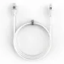 Evelatus Cable USB-C a Lightning 2,0M 60W (MFI09) carcasa de aluminio trenzado blanco