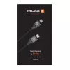 Evelatus Cable USB-C a USB-C 2M 60W / 20V3A carcasa de aluminio trenzado blanco