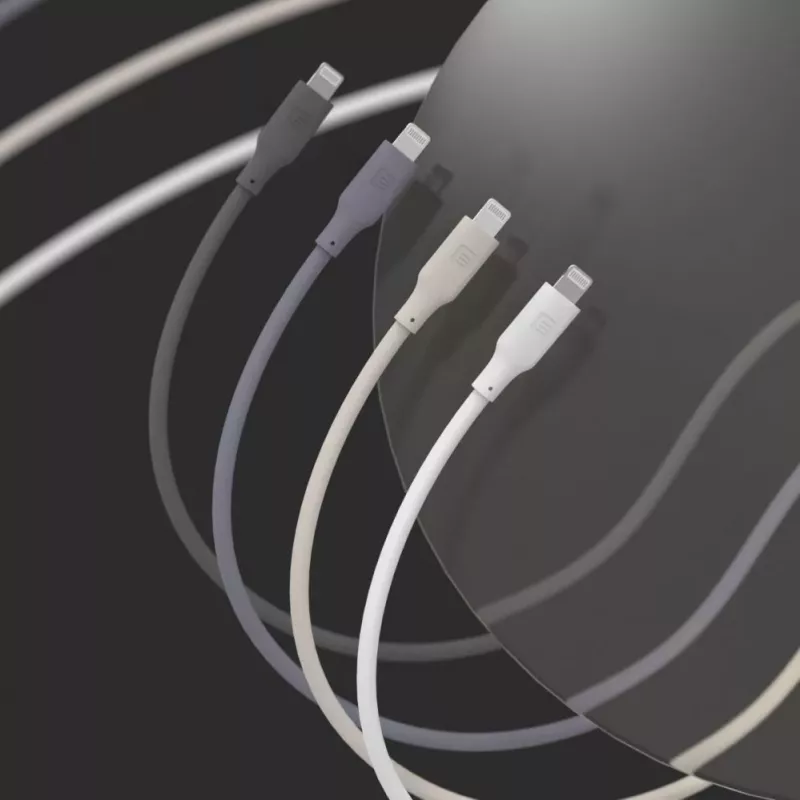 Evelatus Cable de silicona USB-C a Lightning 1,2m (MFI10CL) 60W / 20V 3A negro