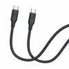 Evelatus Cable de silicona USB-C a USB-C 1,2 m 60 W / 20 V 3 A negro