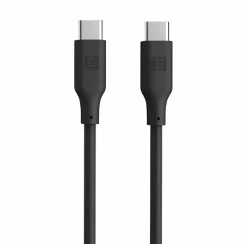 Evelatus Cable de silicona USB-C a USB-C 1,2 m 60 W / 20 V 3 A negro