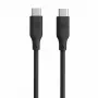 Evelatus Cable de silicona USB-C a USB-C 1,2 m 60 W / 20 V 3 A negro