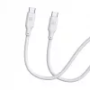 Evelatus Cable de silicona USB-C a USB-C 1,2m 60W / 20V 3A blanco