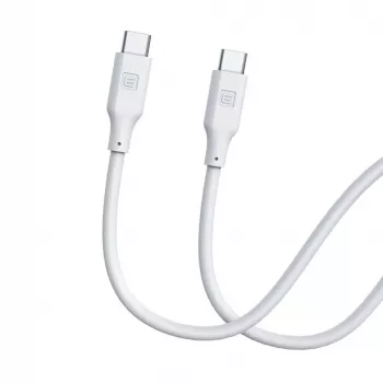 Evelatus Cable de silicona USB-C a USB-C 1,2m 60W / 20V 3A blanco