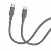 Evelatus Cable de silicona USB-C a USB-C 1,2 m 60 W PD gris