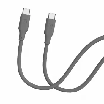 Evelatus Cable de silicona USB-C a USB-C 1,2 m 60 W PD gris