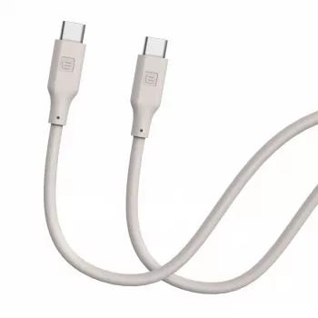 Evelatus Cable de silicona USB-C a USB-C 1,2m 60W / 20V 3A gris cálido