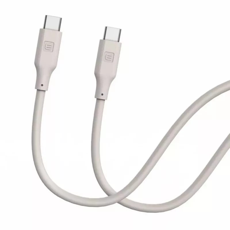 Evelatus Cable de silicona USB-C a USB-C 1,2m 60W / 20V 3A gris cálido