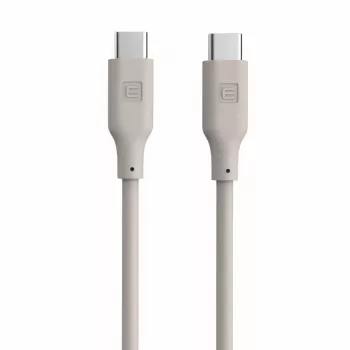 Evelatus Cable de silicona USB-C a USB-C 1,2m 60W / 20V 3A gris cálido