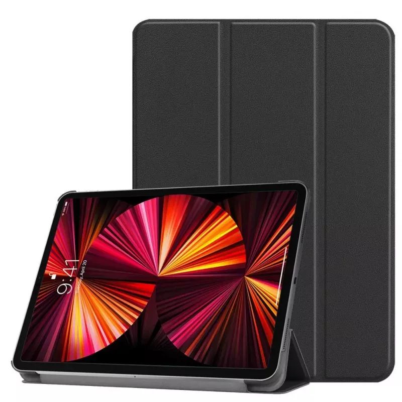 iLike Tab P11 11.5 2nd Gen TB350 Funda con soporte Tri-Fold de eco-cuero negra