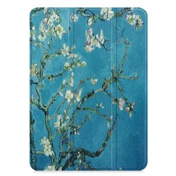 iLike Galaxy Tab S9 Plus 12.4 Funda con soporte Tri-Fold de piel ecológica Sakura