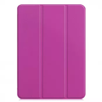 iLike Funda con soporte Tri-Fold de eco-cuero para Galaxy Tab S8 Plus 12.4 morada