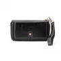 Evelatus funda cartera universal multifunción con correa de muñeca de piel negra