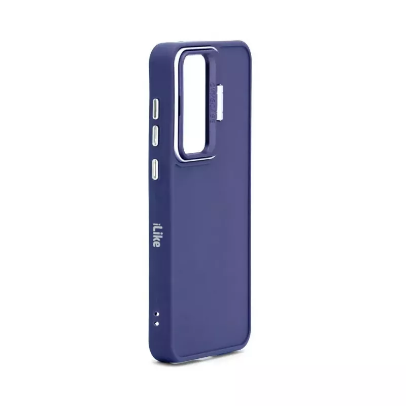 iLike Funda híbrida con soporte para cámara para Samsung Galaxy A15 azul