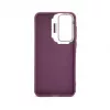 iLike Funda híbrida con soporte para cámara para Samsung Galaxy A15 ciruela