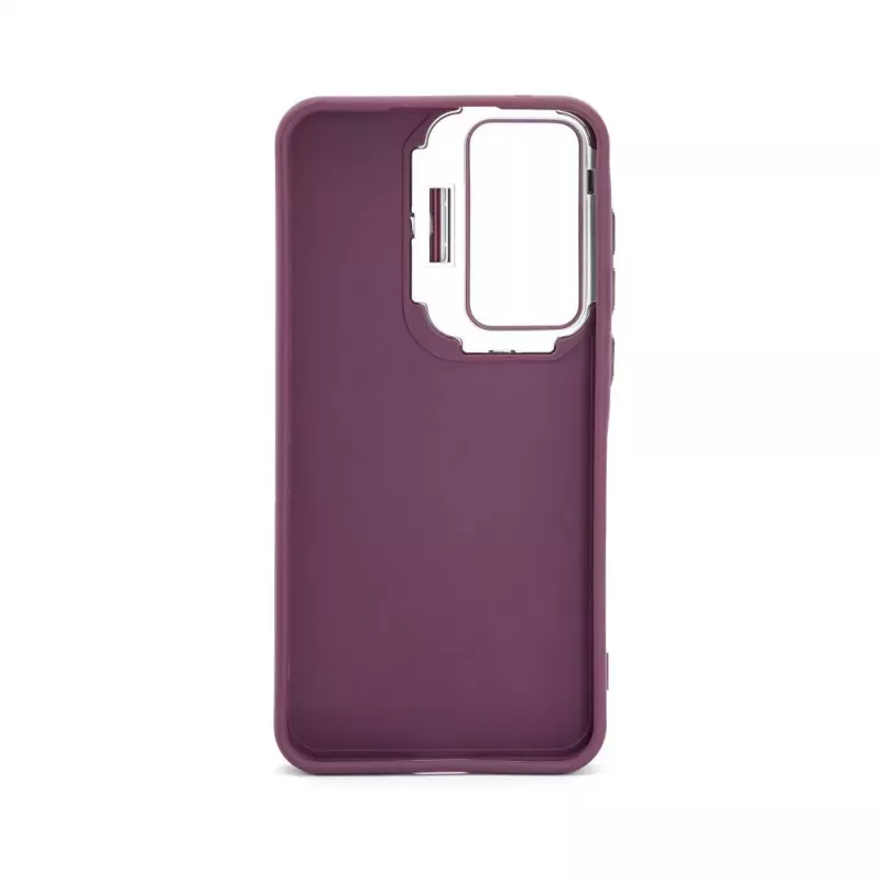 iLike Funda híbrida con soporte para cámara para Samsung Galaxy A15 ciruela
