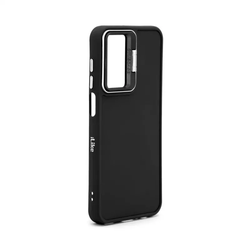 iLike Funda híbrida con soporte para cámara para Samsung Galaxy A35 negro
