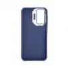 iLike Funda híbrida con soporte para cámara para Samsung Galaxy A35 azul