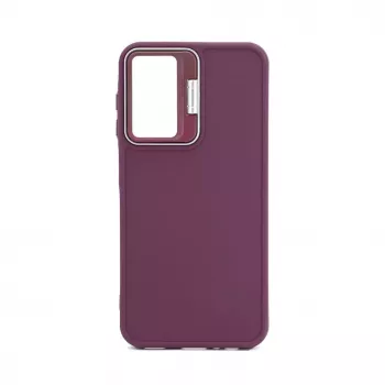 iLike Funda híbrida con soporte para cámara para Samsung Galaxy A35 ciruela