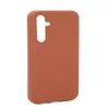 Evelatus Funda de silicona Premium Soft Touch para Samsung Galaxy A34 marrón saddle