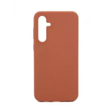 Evelatus Funda de silicona Premium Soft Touch para Samsung Galaxy A34 marrón saddle