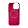 Evelatus Apple iPhone 15 Pro Funda de silicona Premium MagSafe Soft Touch New Function rojo rosado